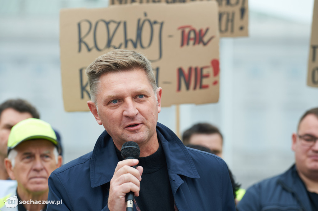 Protest przeciw CPK w Warszawie