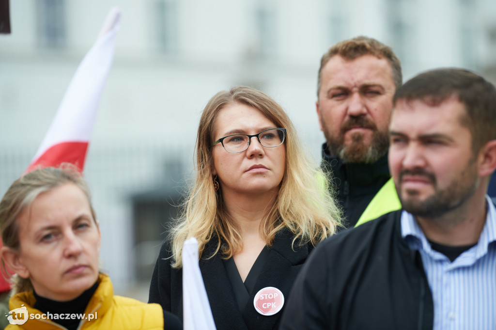 Protest przeciw CPK w Warszawie
