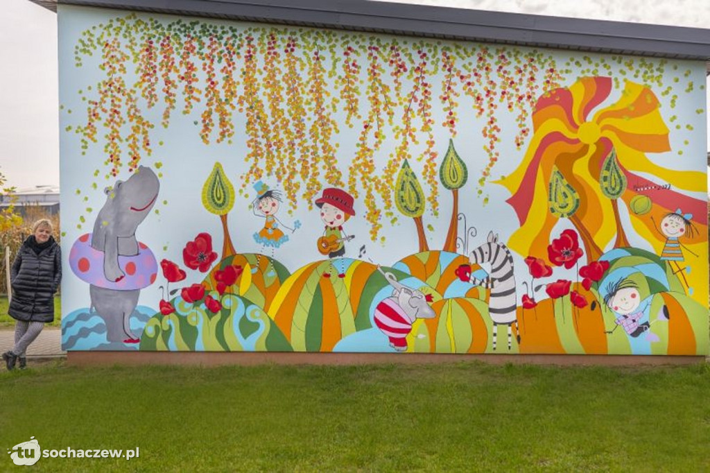 Bajkowy mural w Żdżarowie