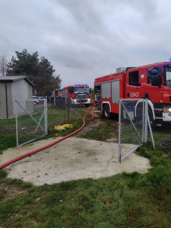 Pożar domu w Starym Dębsku