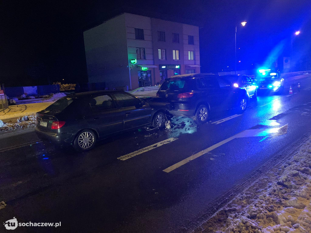 Zderzenie pięciu aut na Płockiej