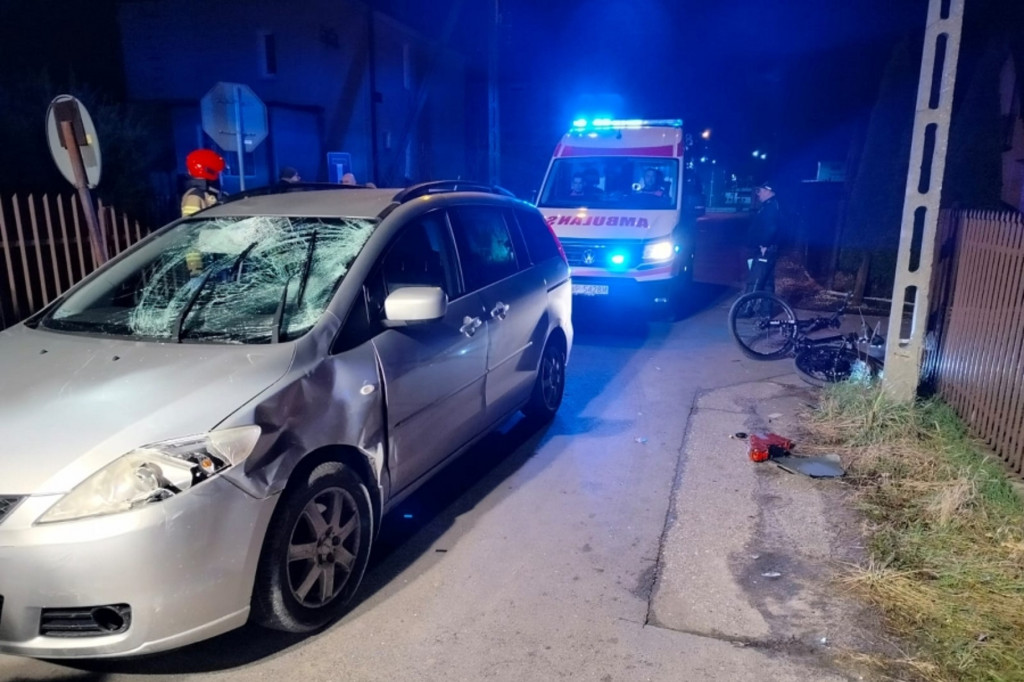 Potrącenie rowerzysty w Teresinie