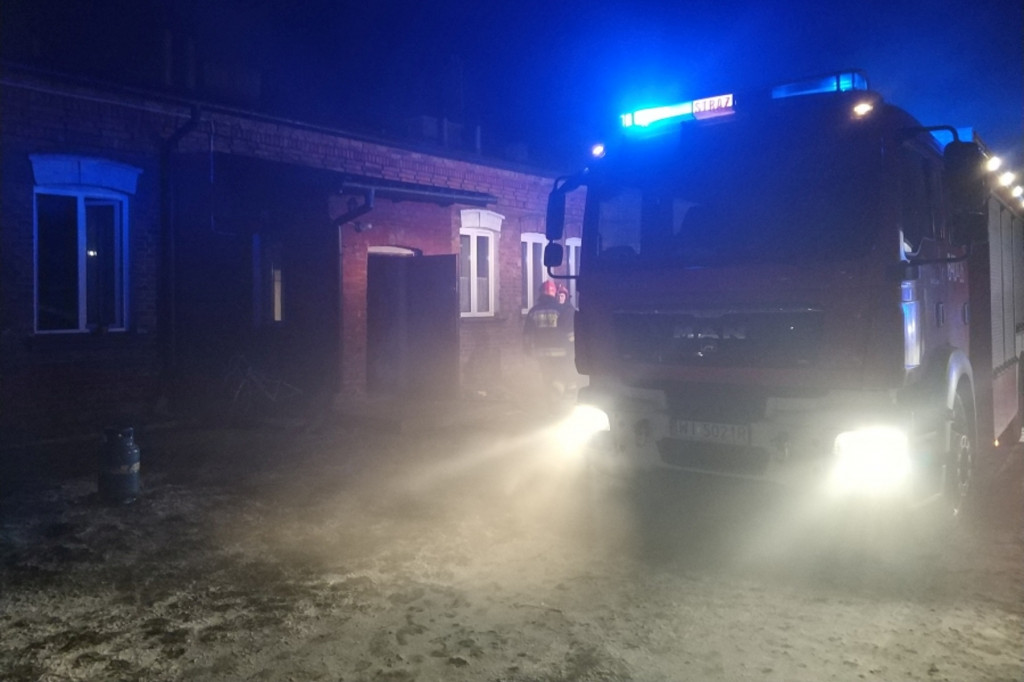 Pożar w budynku przy ul. Fabrycznej