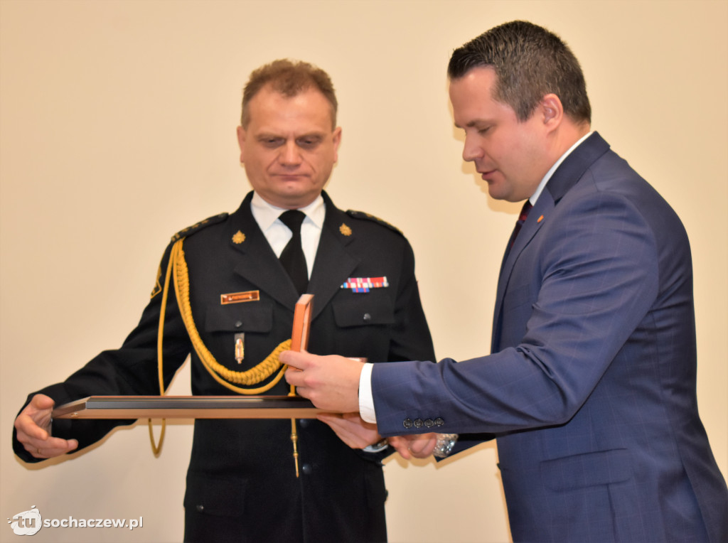 Pożegnanie komendanta PSP Sochaczew st. bryg. Piotra Piątkowskiego