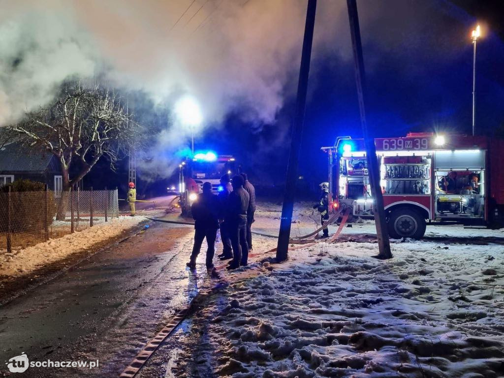 Pożar domu w Kamionie Podgórnym