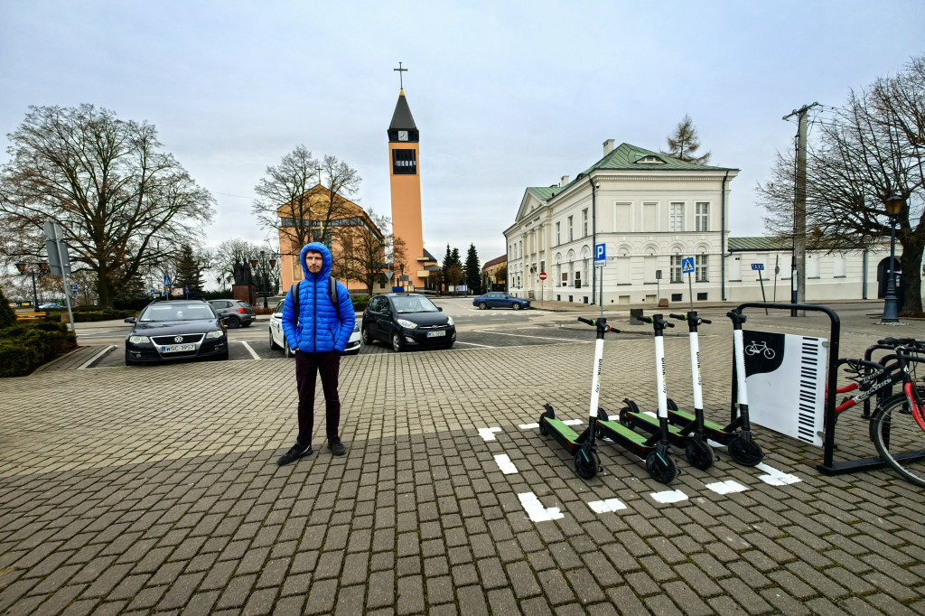 Hulajnogi na placu Kościuszki