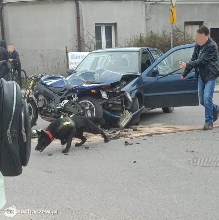 Wypadek na 15. Sierpnia z udziałem motocyklisty