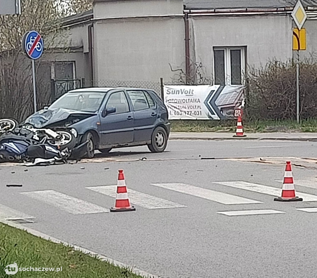 Wypadek na 15. Sierpnia z udziałem motocyklisty