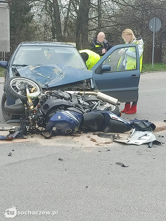 Wypadek na 15. Sierpnia z udziałem motocyklisty