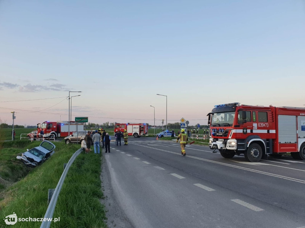 Zderzenie aut w Szymanowie