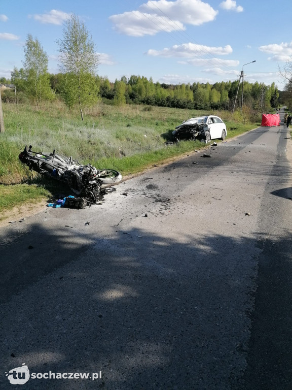 Śmierć motocyklisty w powiecie żyrardowskim