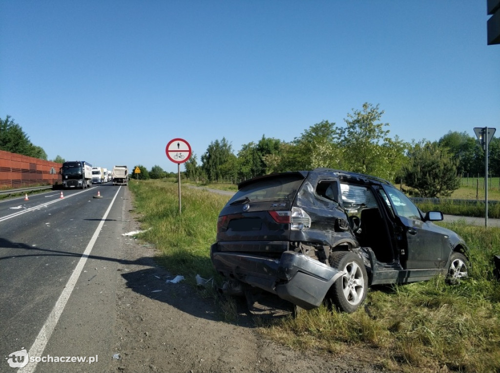 Wypadek na DK 50 w Lubiejewie