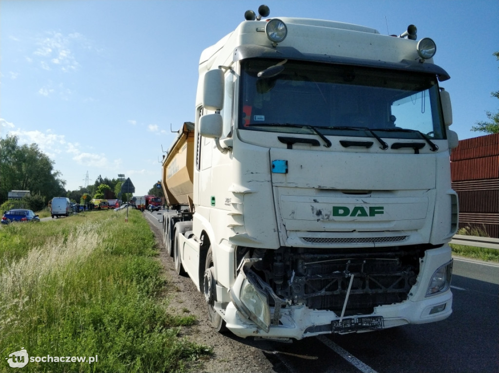 Wypadek na DK 50 w Lubiejewie
