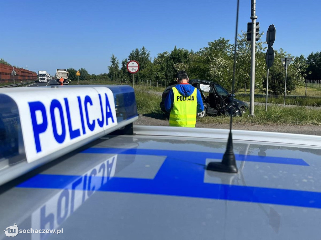 Wypadek na DK 50 w Lubiejewie