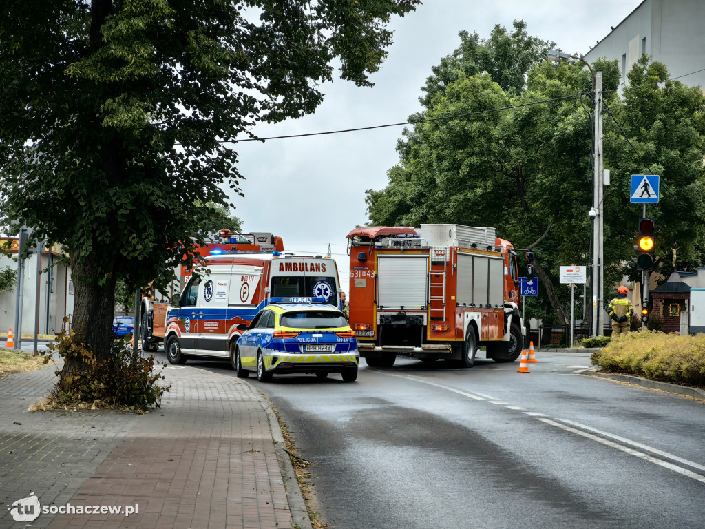 Wypadek na skrzyżowaniu w Sochaczewie