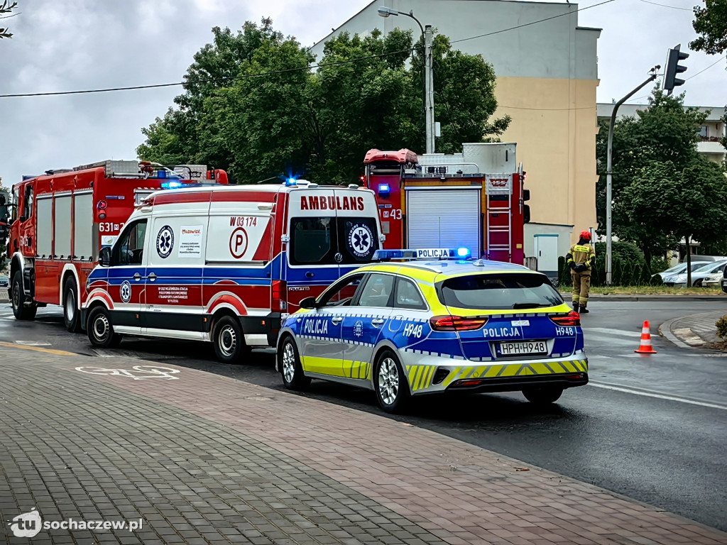 Wypadek na skrzyżowaniu w Sochaczewie