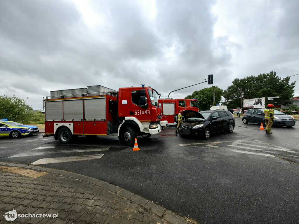 Wypadek na skrzyżowaniu w Sochaczewie