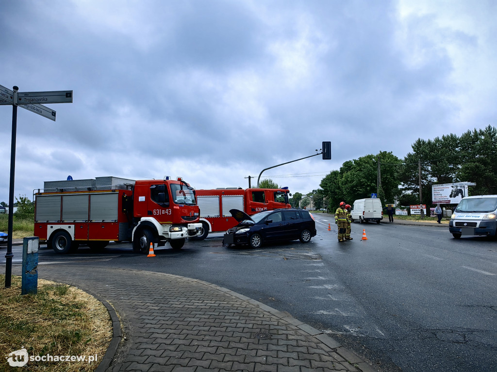 Wypadek na skrzyżowaniu w Sochaczewie