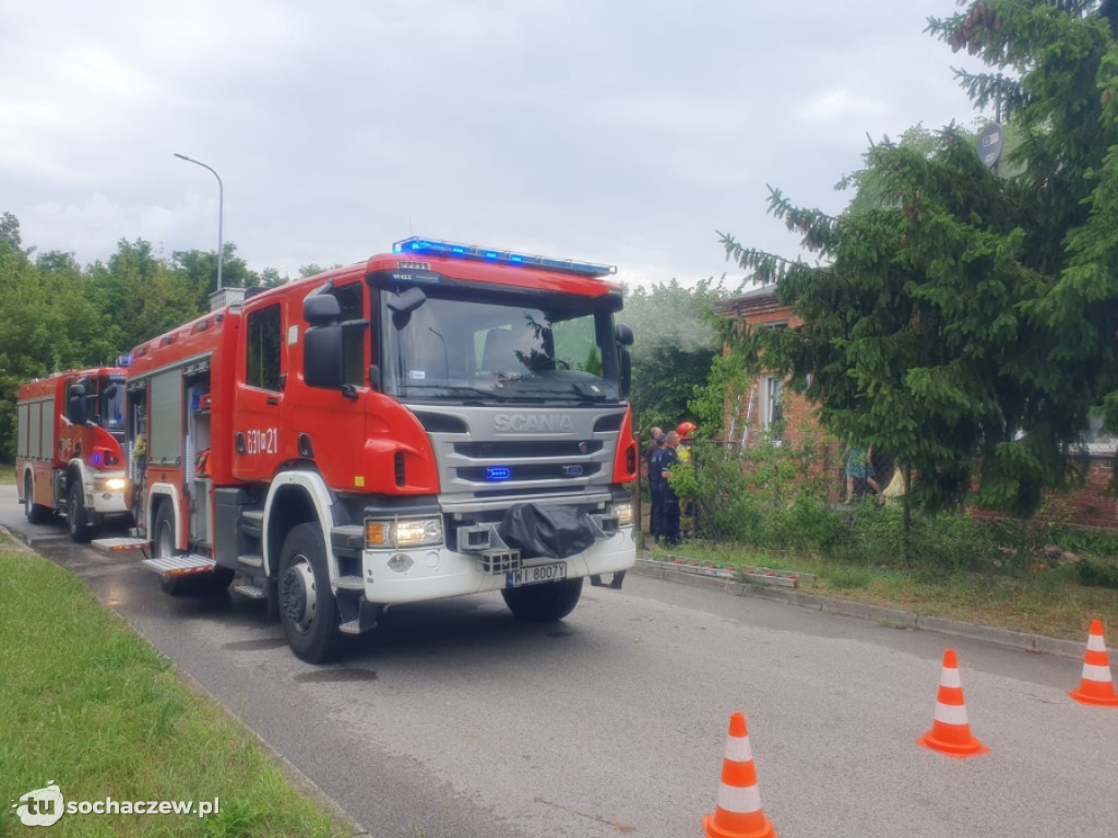Pożar budynku przy ulicy Granicznej w Sochaczewie