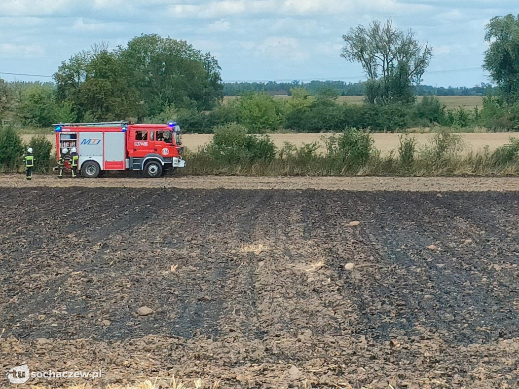Pożar ścierniska w Szymanowie