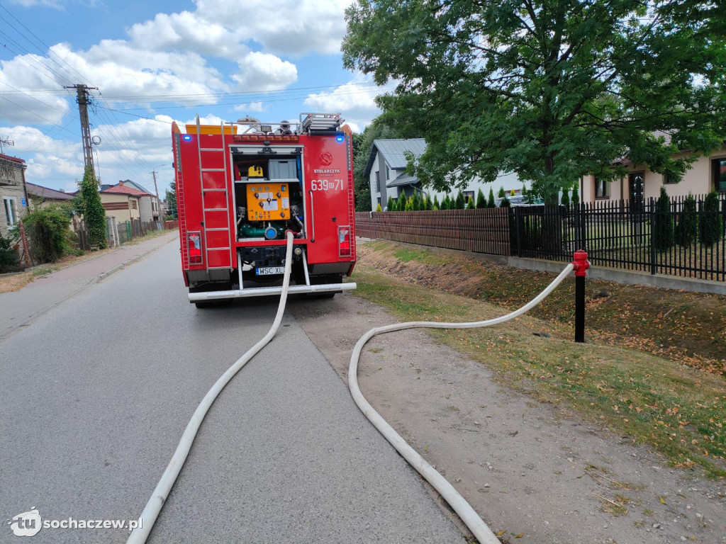 Pożar ścierniska w Szymanowie
