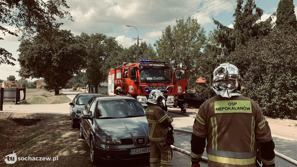 Pożar ścierniska w Szymanowie