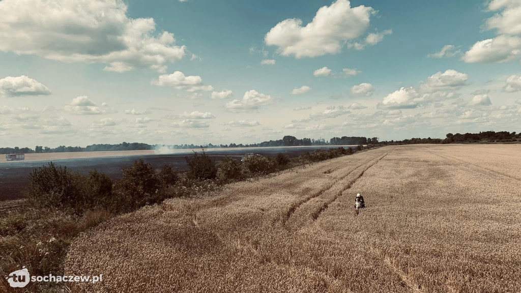 Pożar ścierniska w Szymanowie