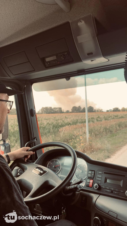 Pożar ścierniska w Szymanowie