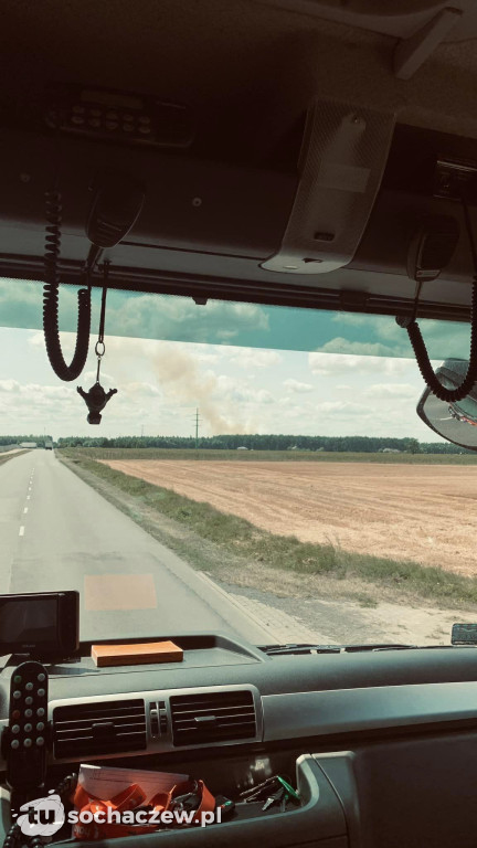 Pożar ścierniska w Szymanowie