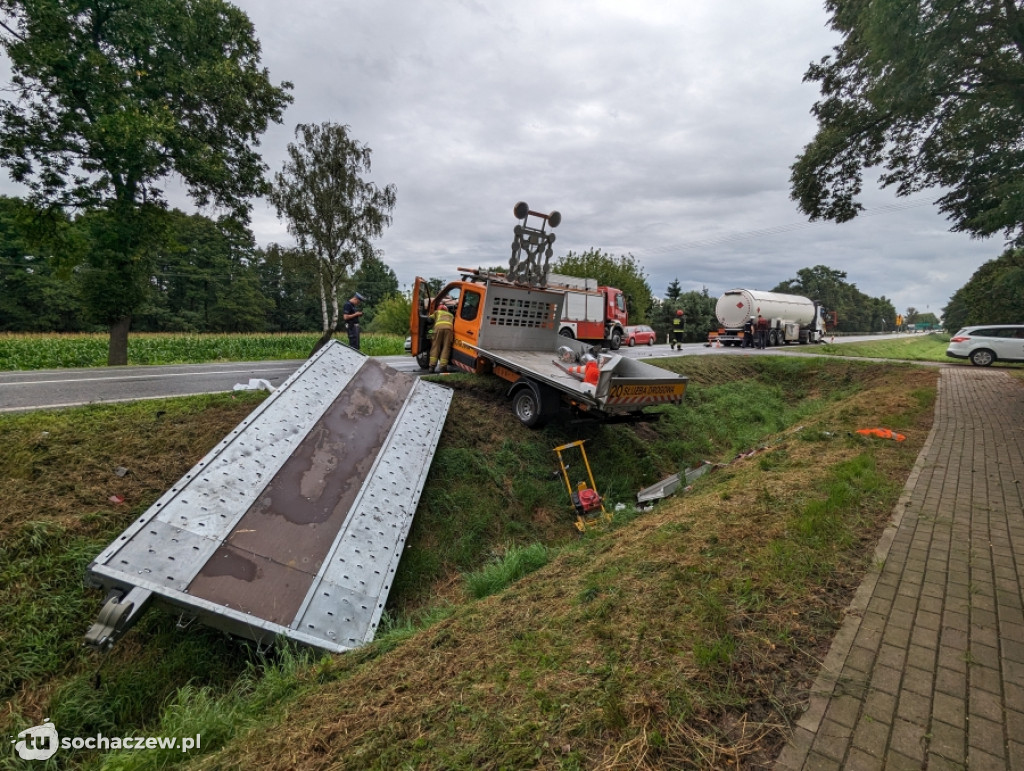 Zderzenie na DK 92 w Wójtówce