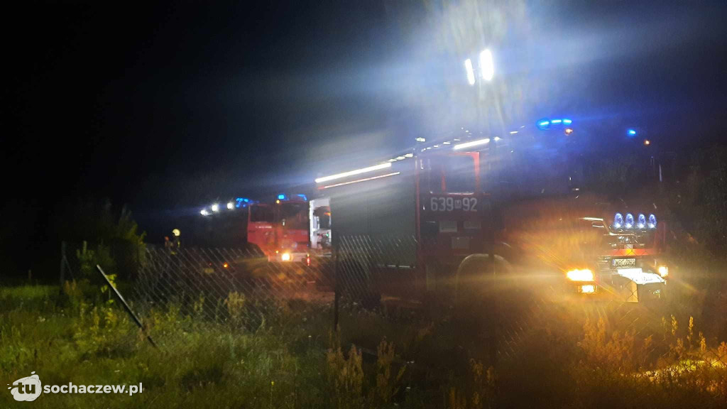 Pożar pustostanu w Konarach