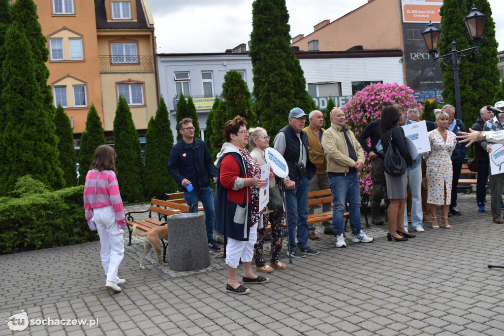 Konferencja Koalicji Obywatelskiej na placu Kościuszki
