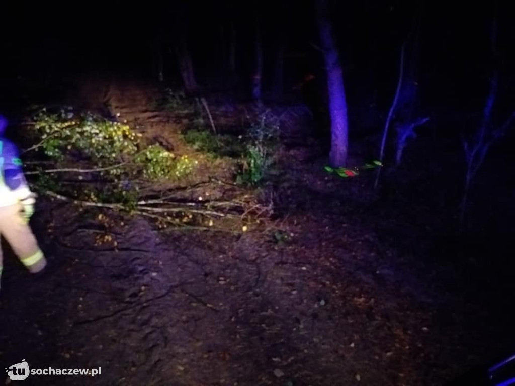 Nocna nawałnica w powiecie sochaczewskim
