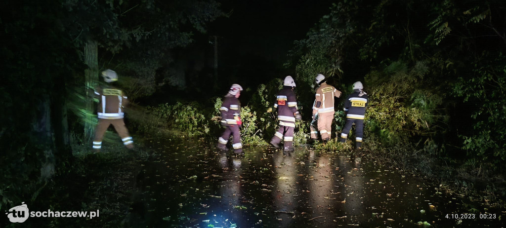 Nocna nawałnica w powiecie sochaczewskim