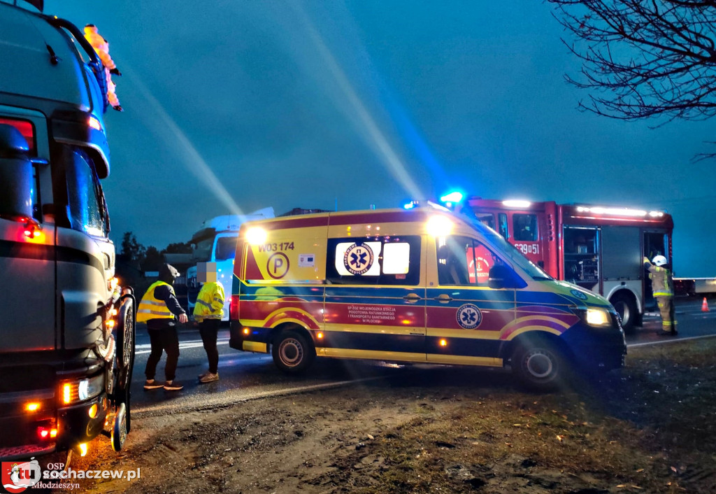 DK 50: pieszy potrącony przez ciężarówkę