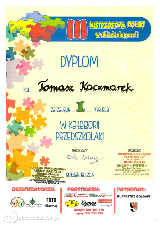 Sukcesy Tomasza Kaczmarka