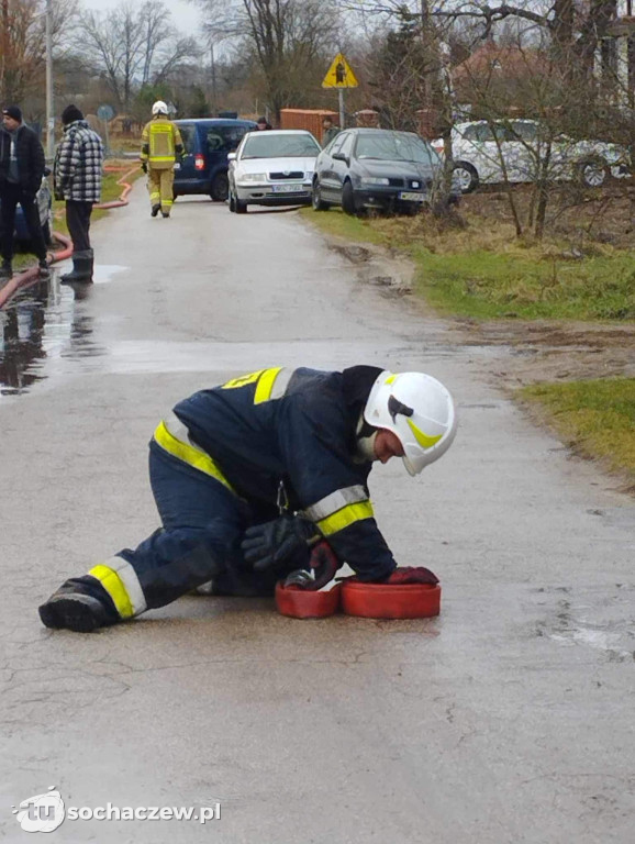 Pożar poddasza w Śladowie