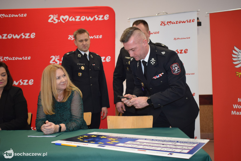 Wsparcie dla OSP, konferencja w Mszczonowie