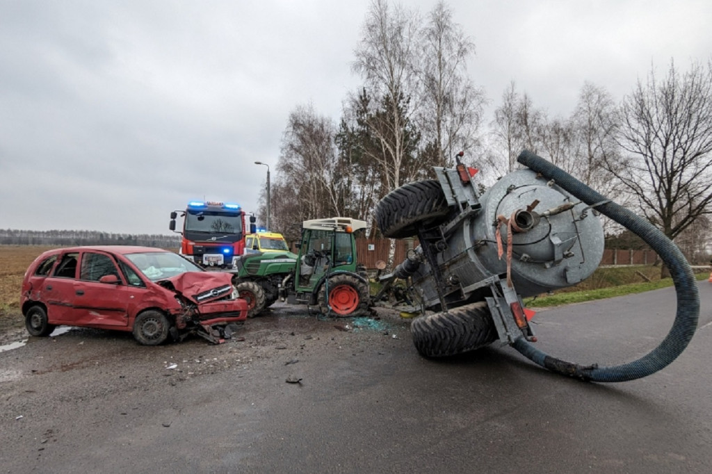 Poranne zdarzenie drogowe w Lubiejewie