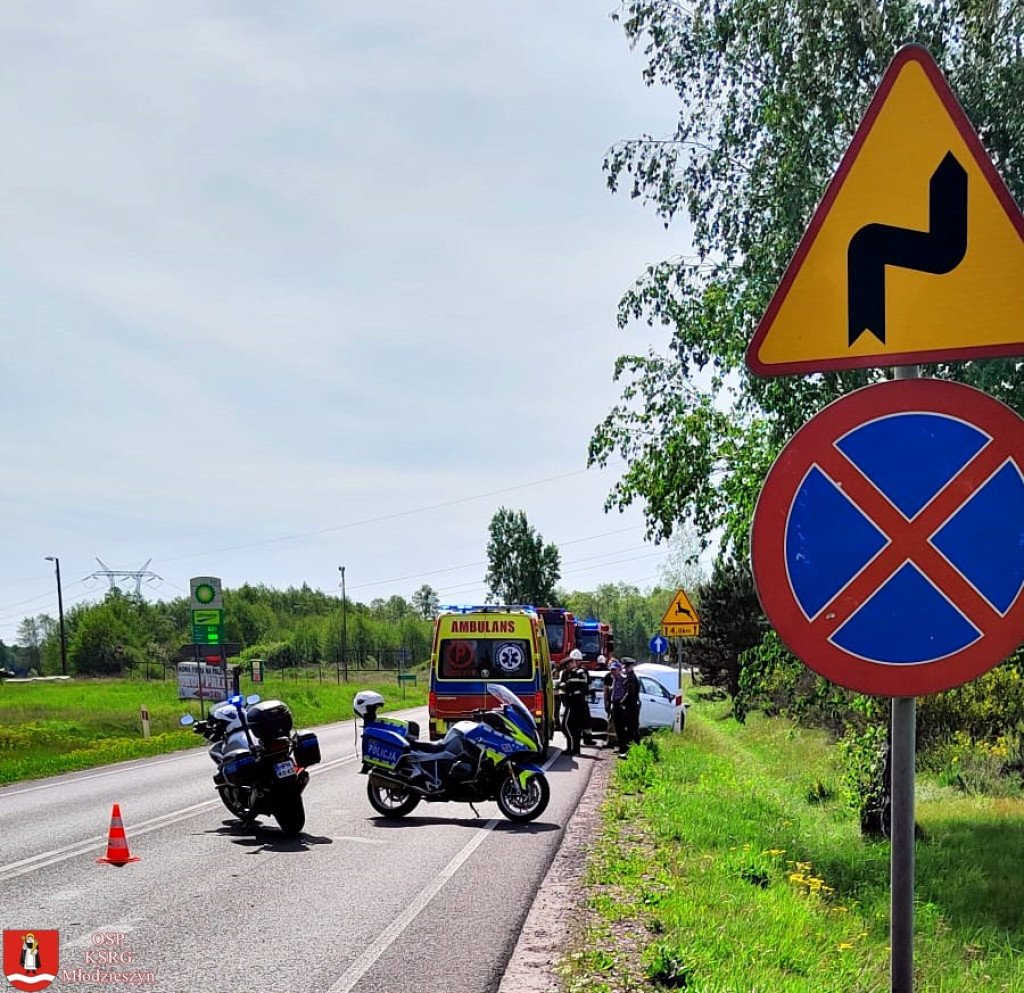 Kolizja w Młodzieszynku