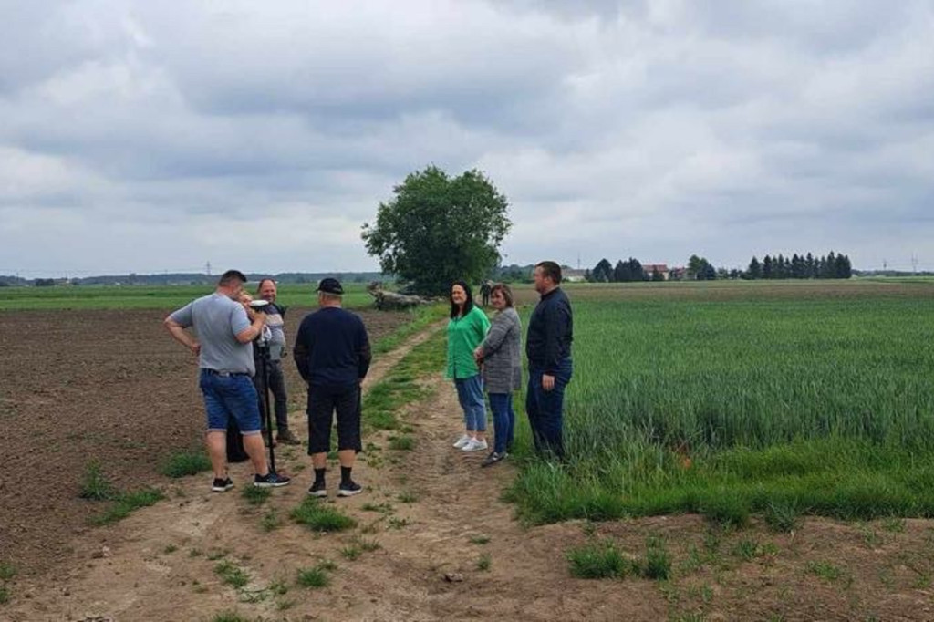 Ulica Wiatraczna już po czynnościach geodezyjnych
