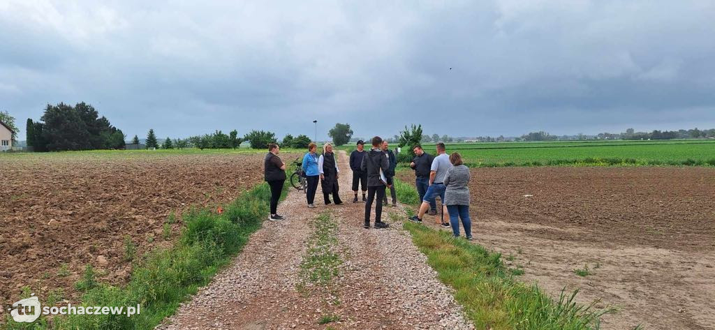 Ulica Wiatraczna już po czynnościach geodezyjnych
