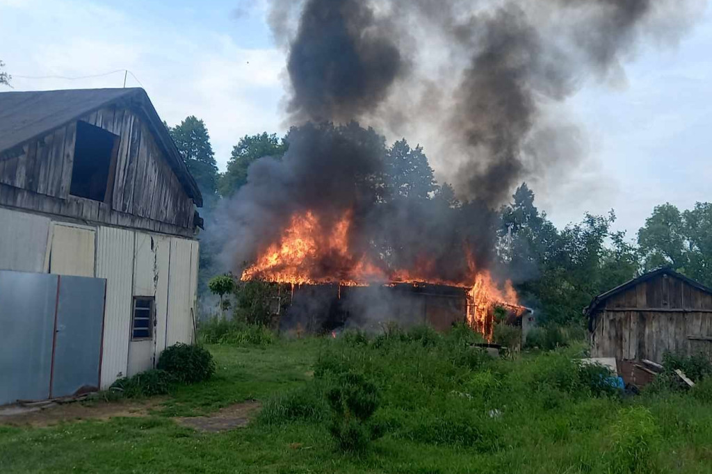 Pożar domu w Prościeńcu