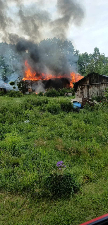 Pożar domu w Prościeńcu