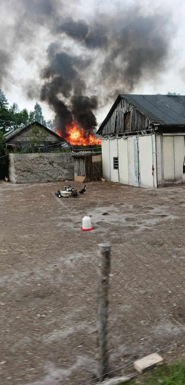 Pożar domu w Prościeńcu