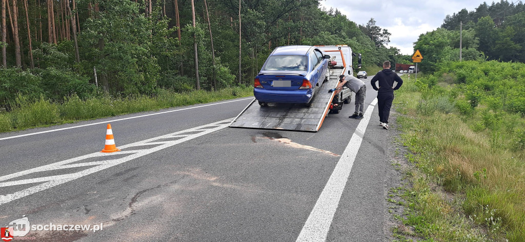 Kolizja na DK 50 w Młodzieszynie