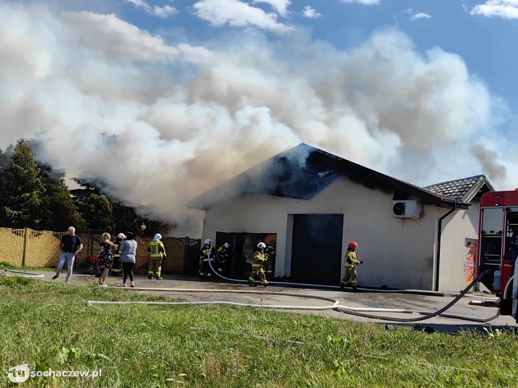 Pożar sklepu w Giżycach