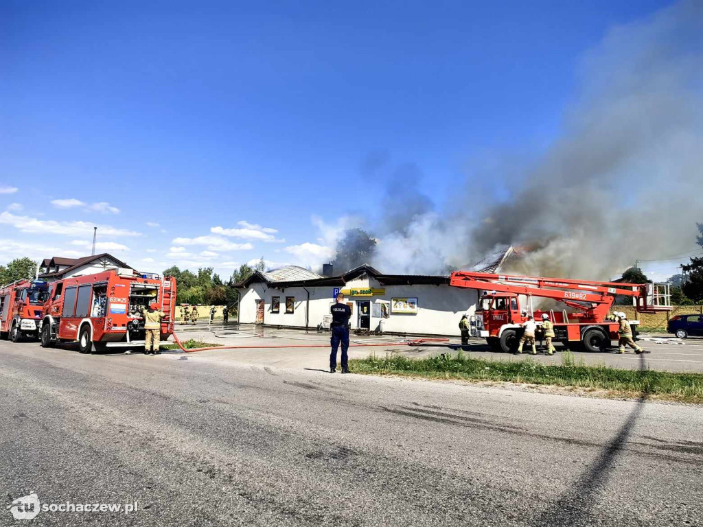 Pożar sklepu w Giżycach