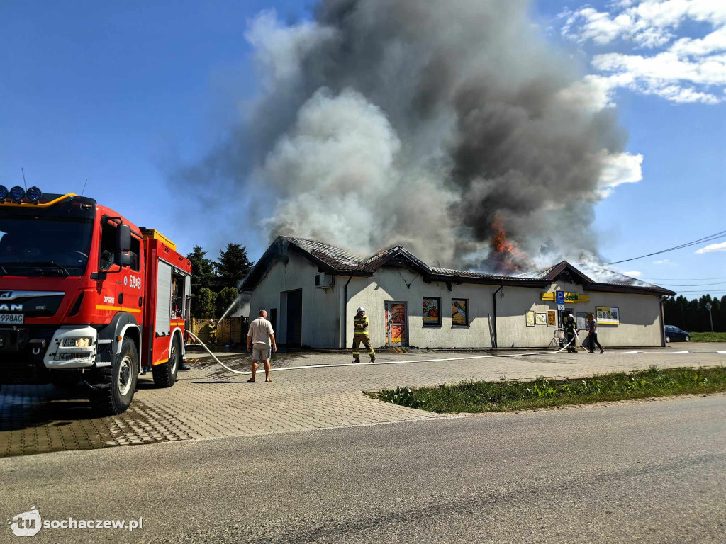 Pożar sklepu w Giżycach