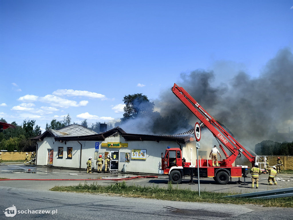 Pożar sklepu w Giżycach